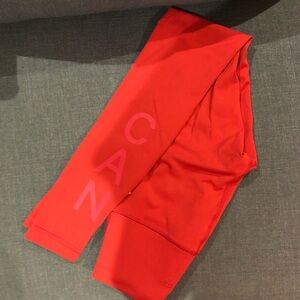 Lululemon Team Canada Olympic wunder train leggings 28” size 4 red